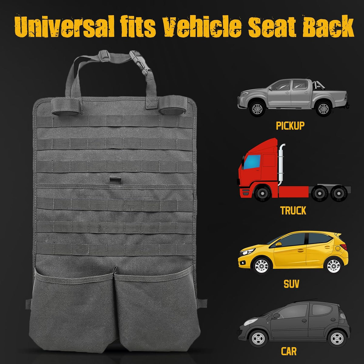 Tactical Car Seat Back Organizer 2 Pack