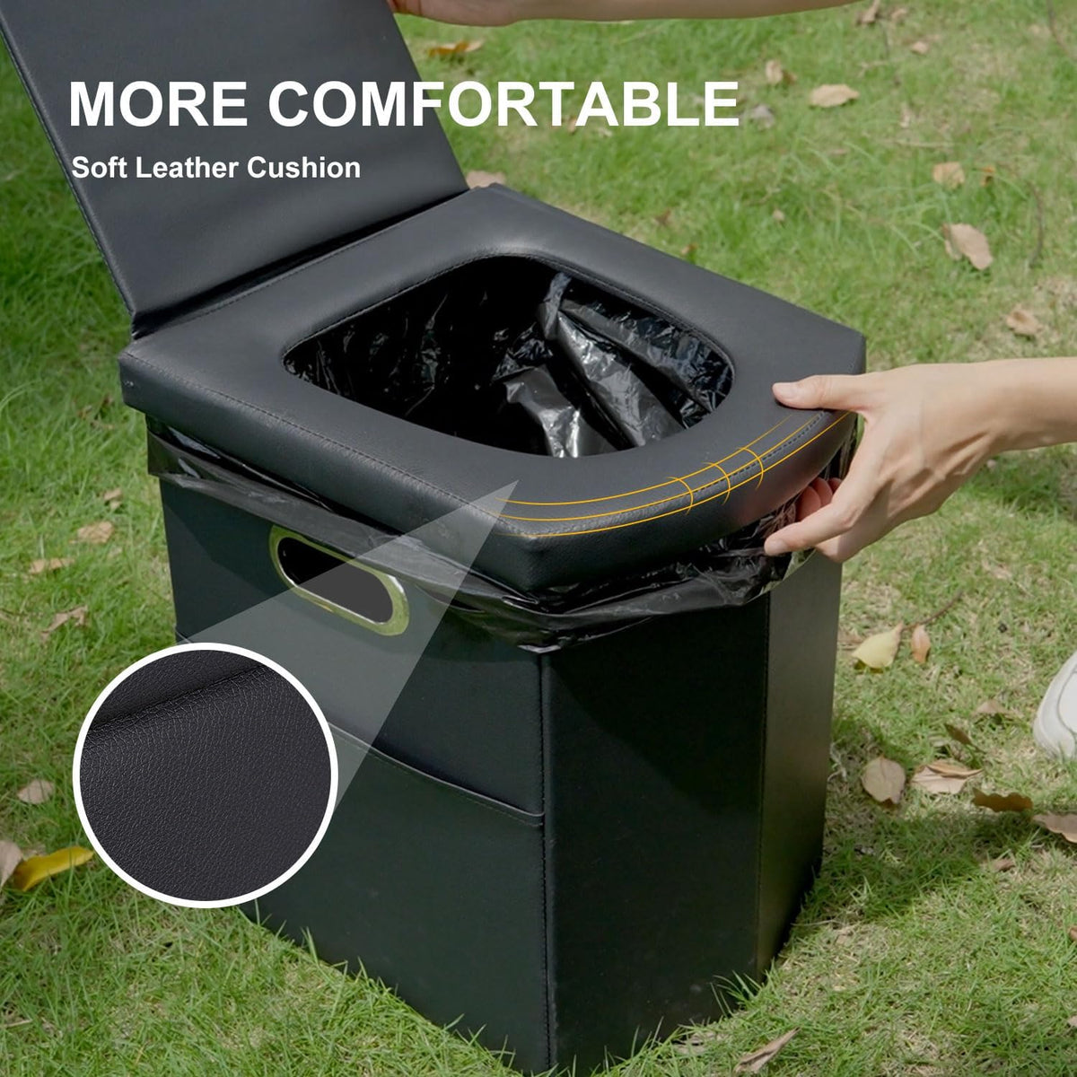 Upgrade XL Portable Toilet for Adults, Extra Large Camping Toilets