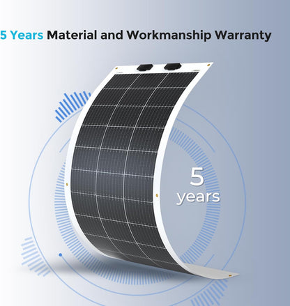 Flexible Solar Panel 100 Watt, 240° Ultra Flex Bendable