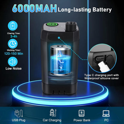Rechargeable Camping Shower with Collapsible Bucket Handle 20L