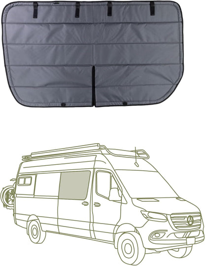 Van Essential Sliding Door Window Cover Mercedes Sprinter (Bare Metal Trim)