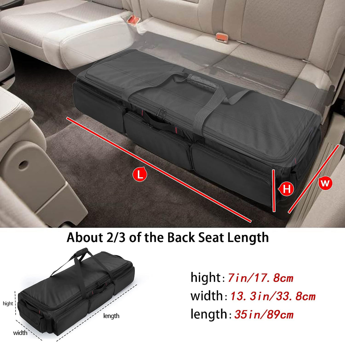 Underseat Storage Bag Fit for Supercrew Cab, Large, Bag Only