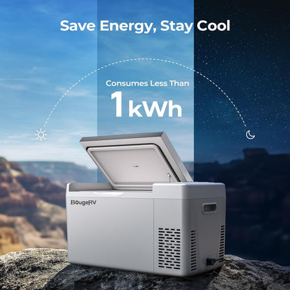 12V Refrigerator 23 Quart, -8℉~50℉ Portable Freezer for Car, Grey