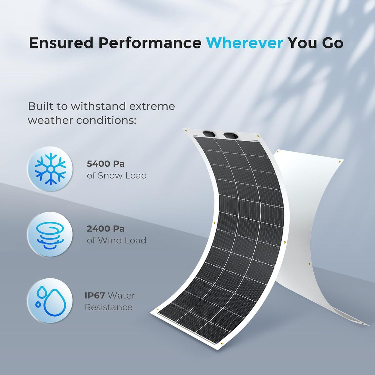 Flexible Solar Panel 100 Watt, 240° Ultra Flex Bendable