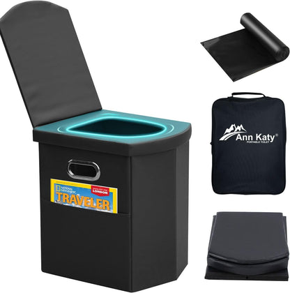 Upgrade XL Portable Toilet for Adults, Extra Large Camping Toilets
