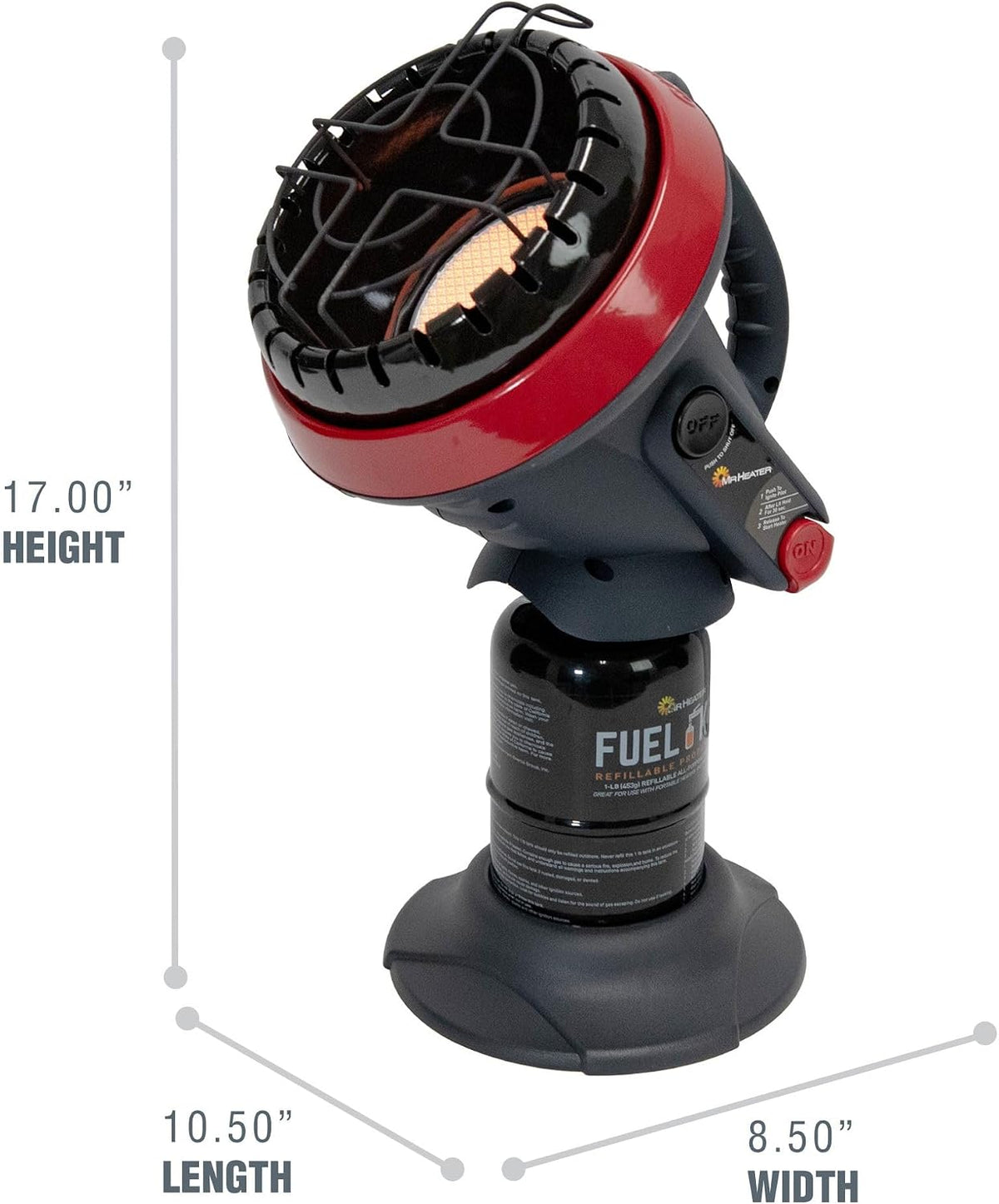 3,800 BTU Little Buddy Portable Radiant Propane Heater