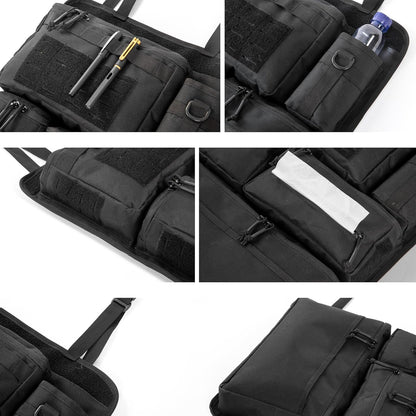 One-Piece Universal Car Seat Back Organizer with Tissue & Water Bottle Bag