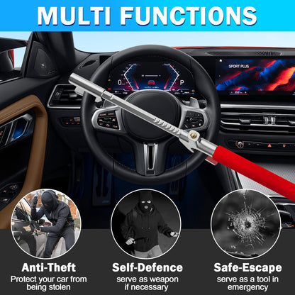 Steering Wheel Lock Universal Security Car Locks with Safety Hammer
