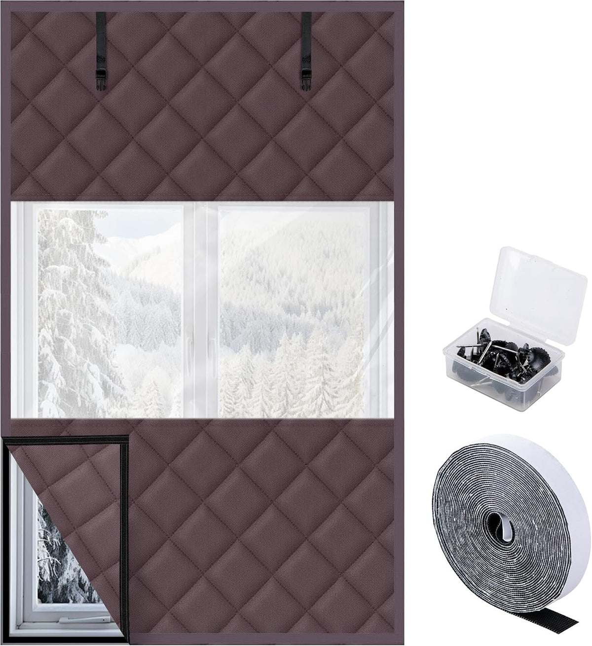 3-Layer Visible Winter Insulated Window Cover, Window Insulation Kit