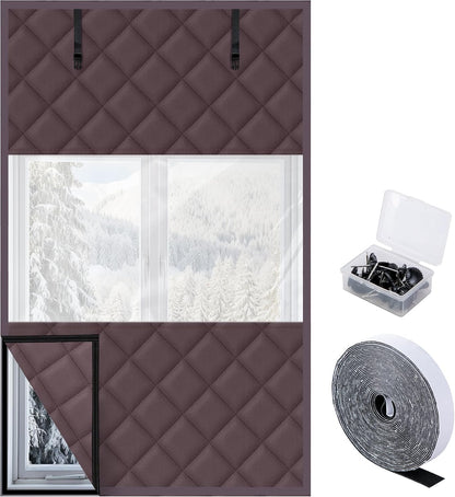 3-Layer Visible Winter Insulated Window Cover, Window Insulation Kit