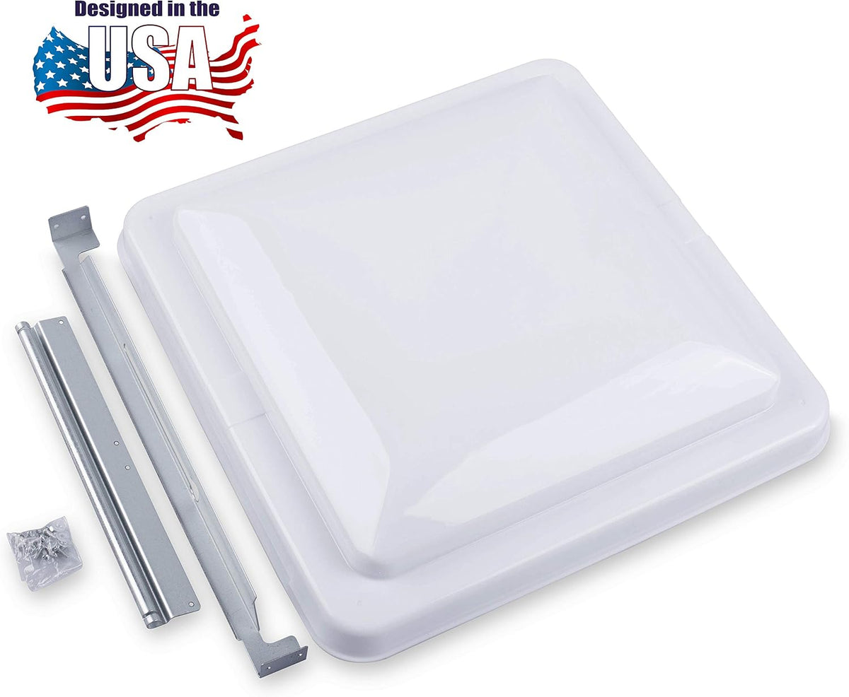 14.5 Inch Universal RV Roof Vent for Trailer, Camper, Motorhome - RV Vent Covers for Roof - OEM Lid Replacement (14.5 X 14.5 White 1-Pack)