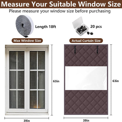 3-Layer Visible Winter Insulated Window Cover, Window Insulation Kit