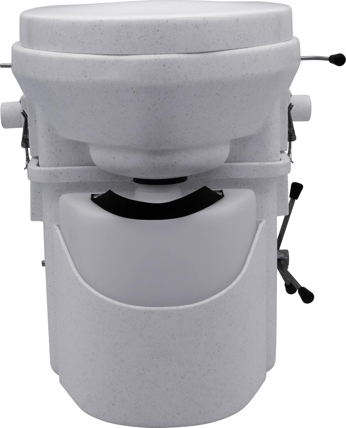 Self Contained Composting Toilet with Close Quarters Spider Handle Design