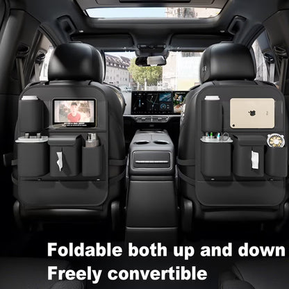 Backseat Car Organizer with Touch Screen,Protectors Kick Mats Travel Accessories for Kids,Multifunctional Seat Back Organizer Car Travel Organizer Accessories
