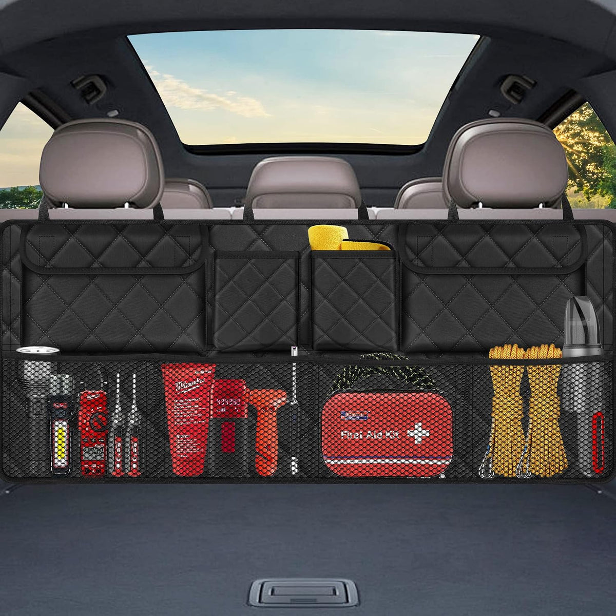 Trunk Organizer, Hanging Backseat Car Storage Bag for SUV (42"*18")