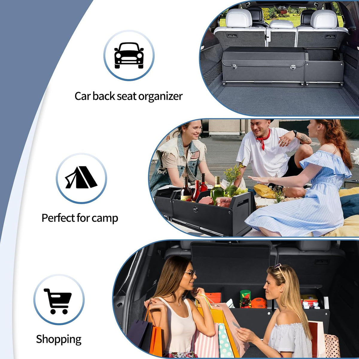 Premium Leather SUV Trunk Organizer and Storage Solution