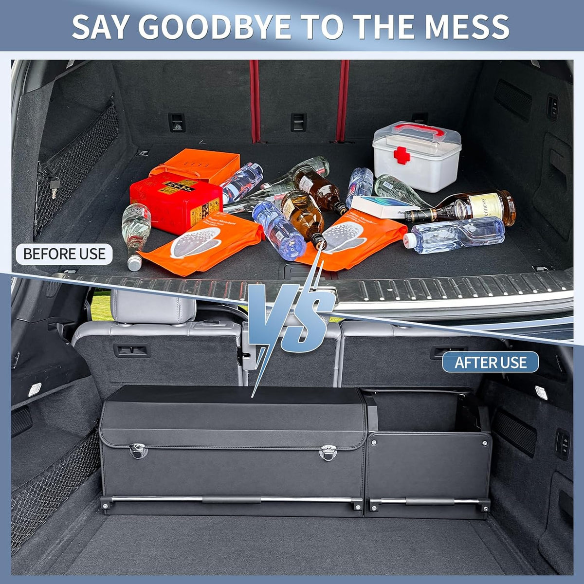 Premium Leather SUV Trunk Organizer and Storage Solution