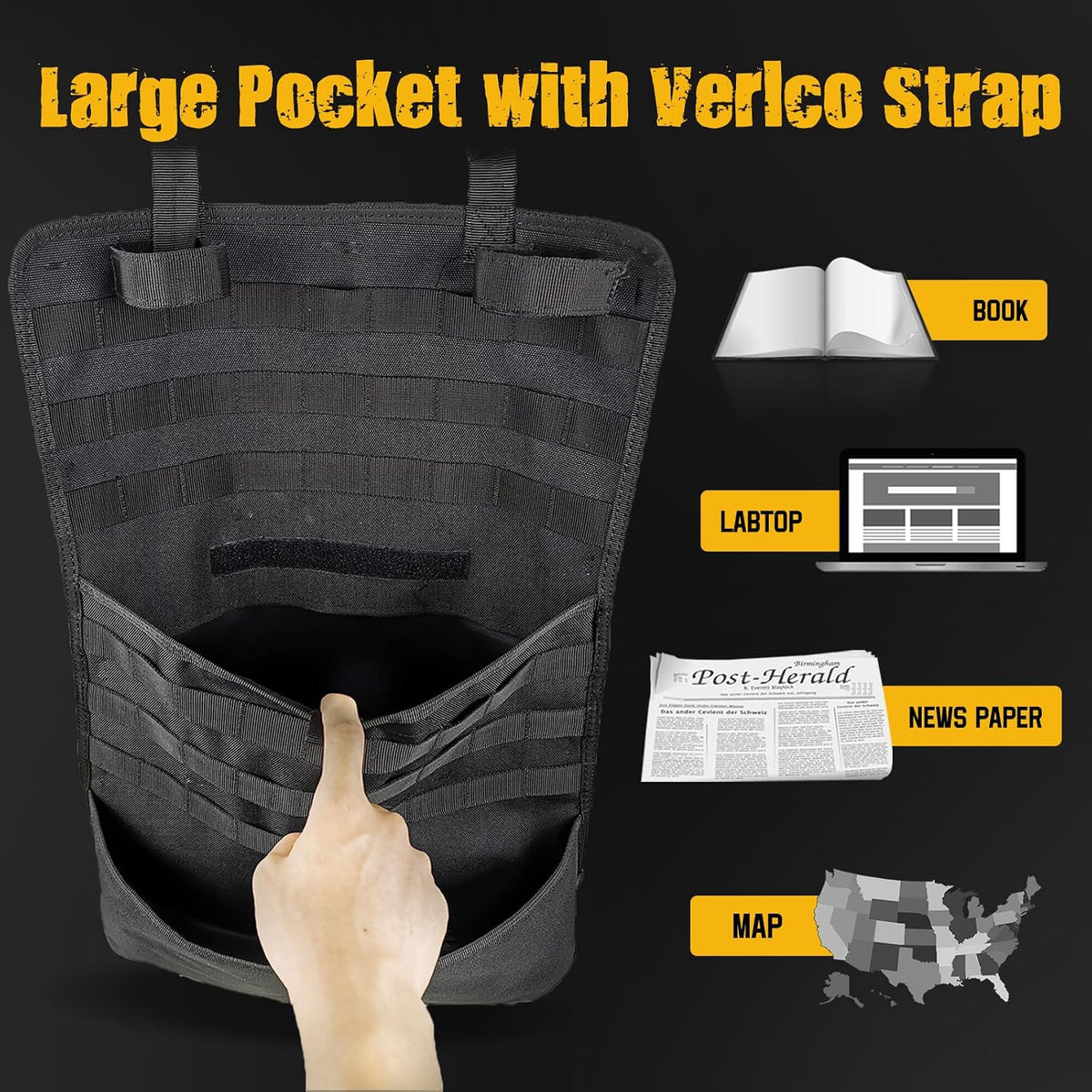 Tactical Car Seat Back Organizer 2 Pack