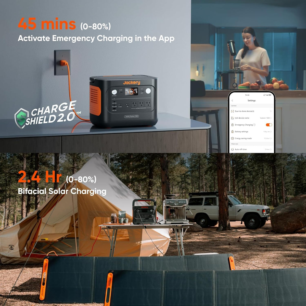 Jackery Explorer 1000 V2 Portable Power Station,1070Wh,1500W