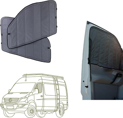 Van Essential Front Door Window Covers - Mercedes Sprinter (2019 - Current)