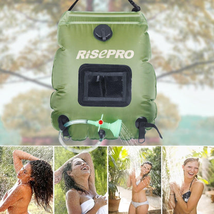 Solar Shower Bag,  5 Gallons/20L Solar Heating Premium Camping Shower Bag Hot Water with Temperature 45°C Removable Hose On/Off Switchable Shower Head Hiking Climbing Summer Shower K8