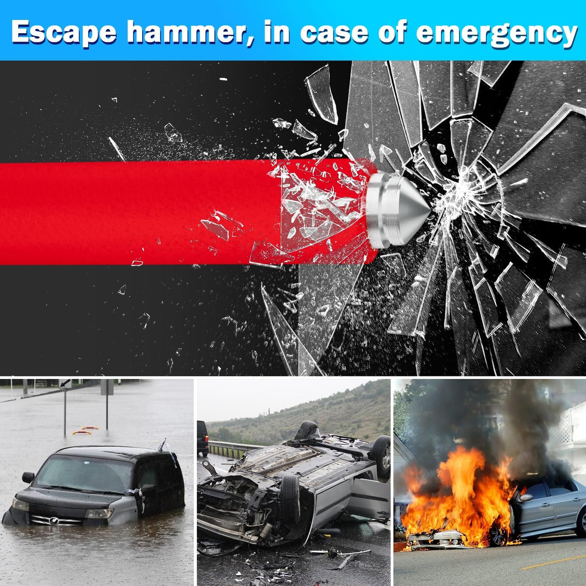 Steering Wheel Lock Universal Security Car Locks with Safety Hammer