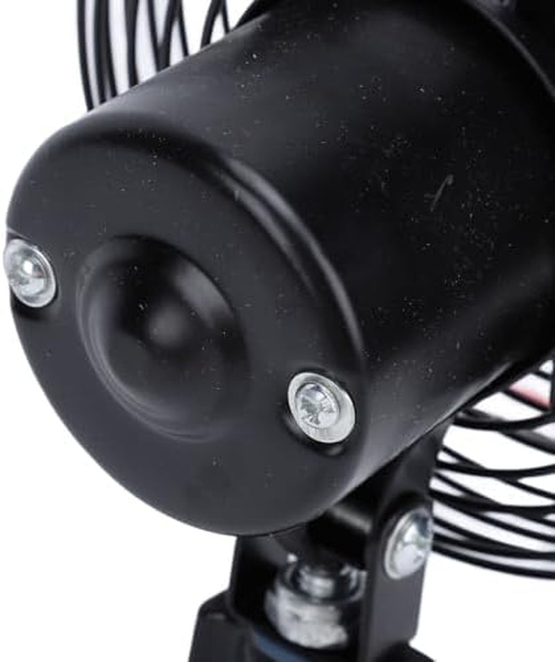 12V Heavy-Duty Metal Car Fan with Noise Reduction Technology for Vehicles, Boats, and Buses (8 Inch)