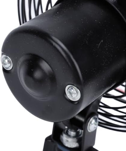 12V Heavy-Duty Metal Car Fan with Noise Reduction Technology for Vehicles, Boats, and Buses (8 Inch)