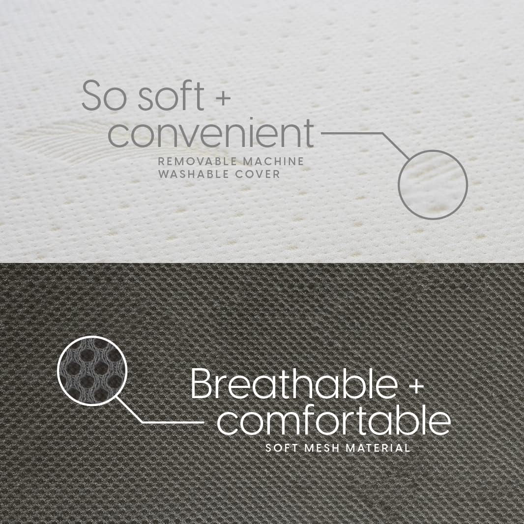 Trifold Mattress, Cot Size, 4 Inch, Portable Foldable Mattress Cot with Medium Firm Foam, Washable Cover, Tri-Folding Floor Bed, Fold up Guest Bed, RV Travel, Camping, 75" X 31”