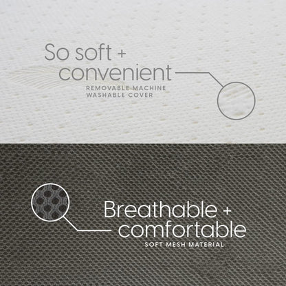 Trifold Mattress, Cot Size, 4 Inch, Portable Foldable Mattress Cot with Medium Firm Foam, Washable Cover, Tri-Folding Floor Bed, Fold up Guest Bed, RV Travel, Camping, 75" X 31”