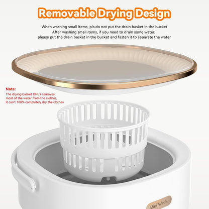 Portable Washing Machine, Folding 20L Mini Washer and Spin-Dryer