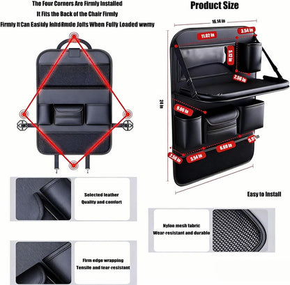 1 Pack - Car Organizer, Back Seat Car Organizer, Back Seat Organizer, Seat Organizer, Car Organizer and Storage Box.(Brown)