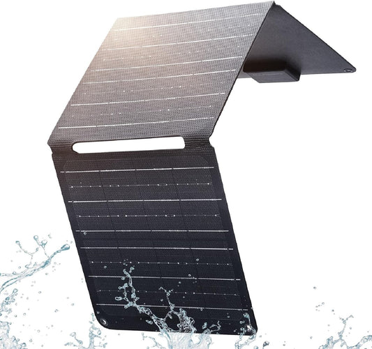 21W 5V Foldable Solar Panel Charger, SP001 Solar Charging Kit with 5V USB-A and USB-C Charging, IP67 Waterproof Portable Solar Panel for Smartphone, Tablets, Outdoor, Camping, Hiking