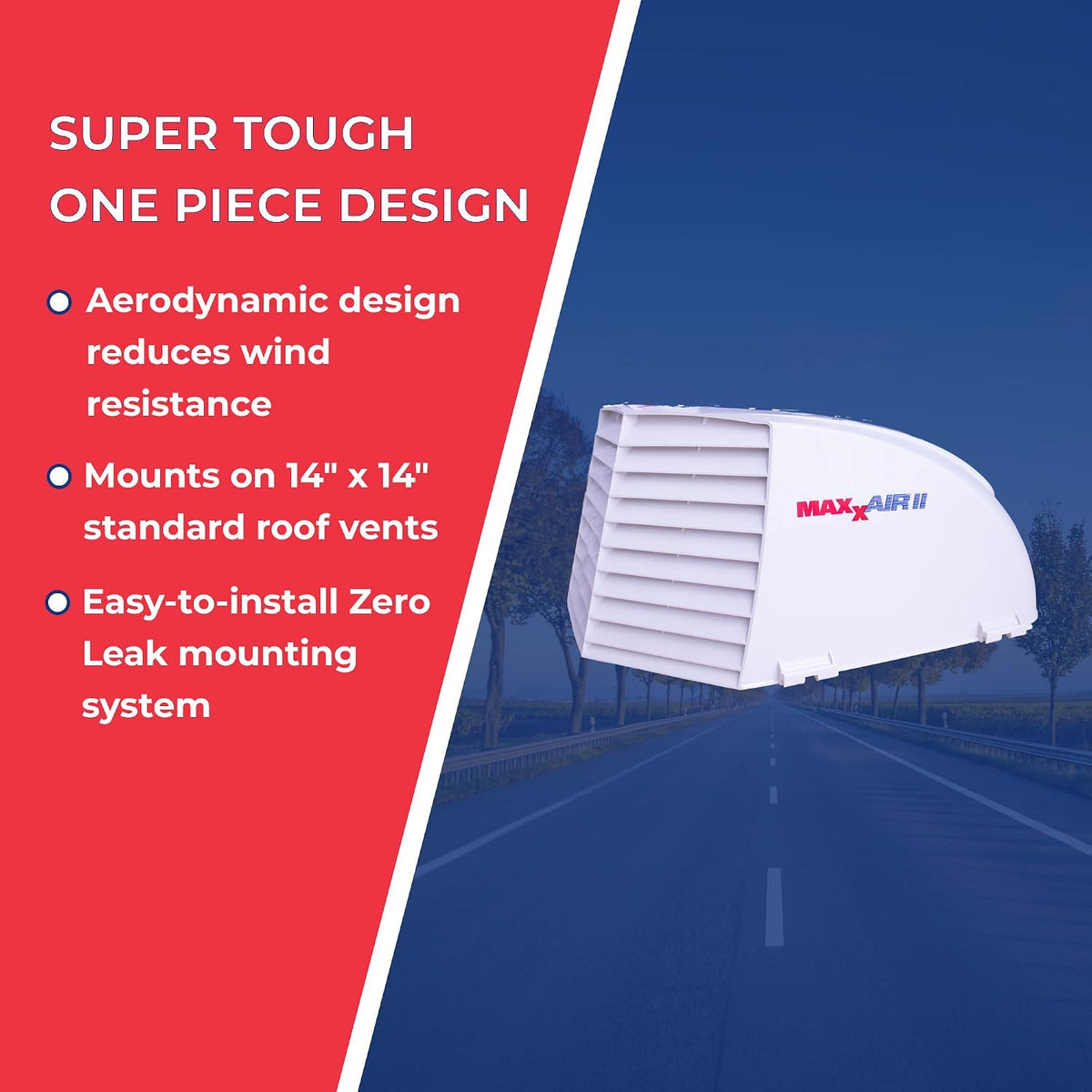 Maxx II 00-933081 RV Roof Vent Cover, White