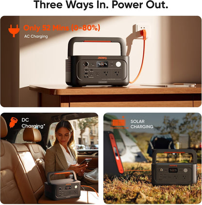 Jackery Explorer 500 V2 Power Station, 512Wh/500W, AC Cable Included