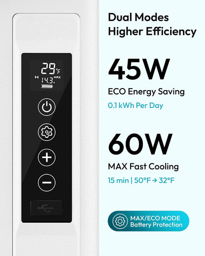 19QT 12 Volt Refrigerator, -4℉~68℉ Electric Cooler for Car