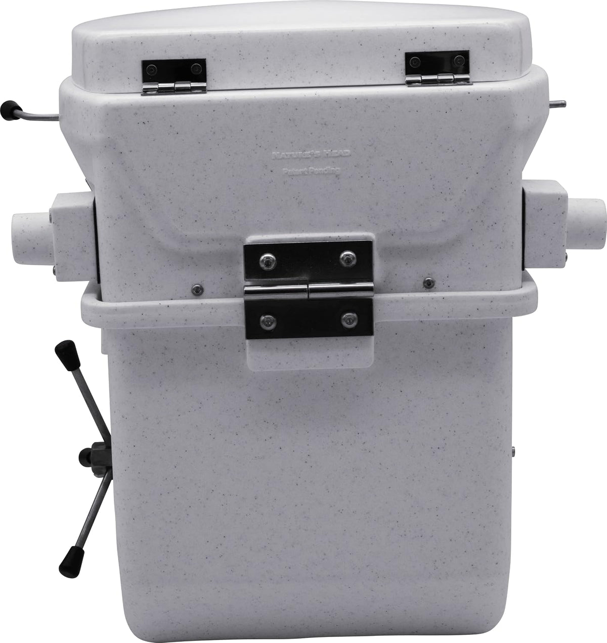Self Contained Composting Toilet with Close Quarters Spider Handle Design
