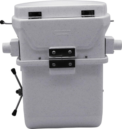 Self Contained Composting Toilet with Close Quarters Spider Handle Design