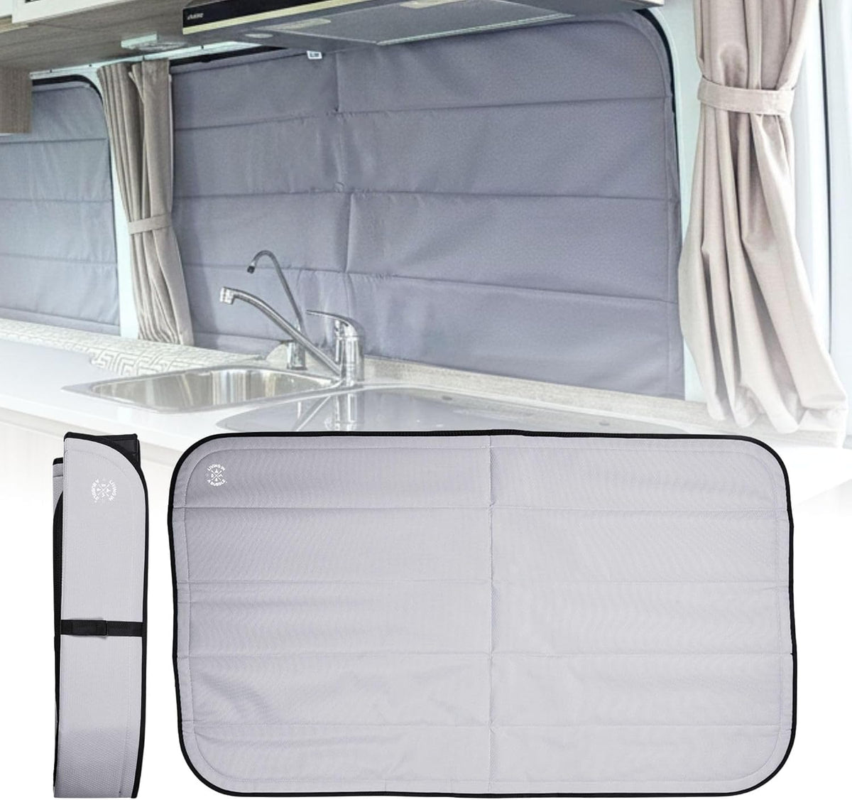 Insulated Blackout Mid Right Side Window Cover for Mercedes Sprinter Van Year 2007-2026 170" Length LWB & XLWB, NCV3 & VS30 (Bare Metal Frame)