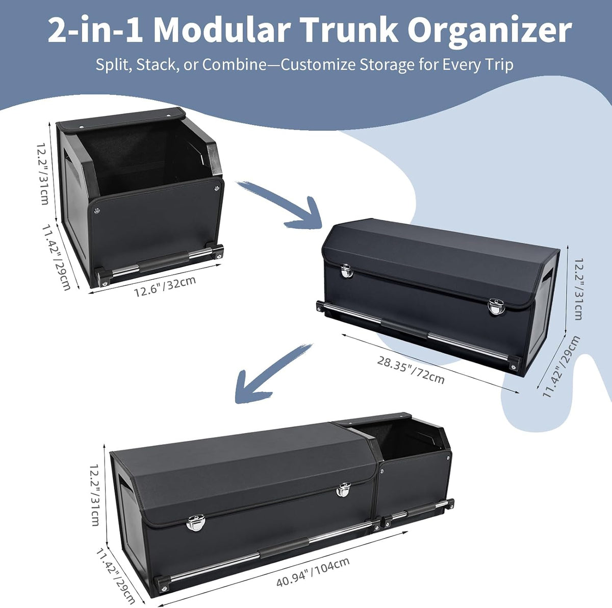 Premium Leather SUV Trunk Organizer and Storage Solution