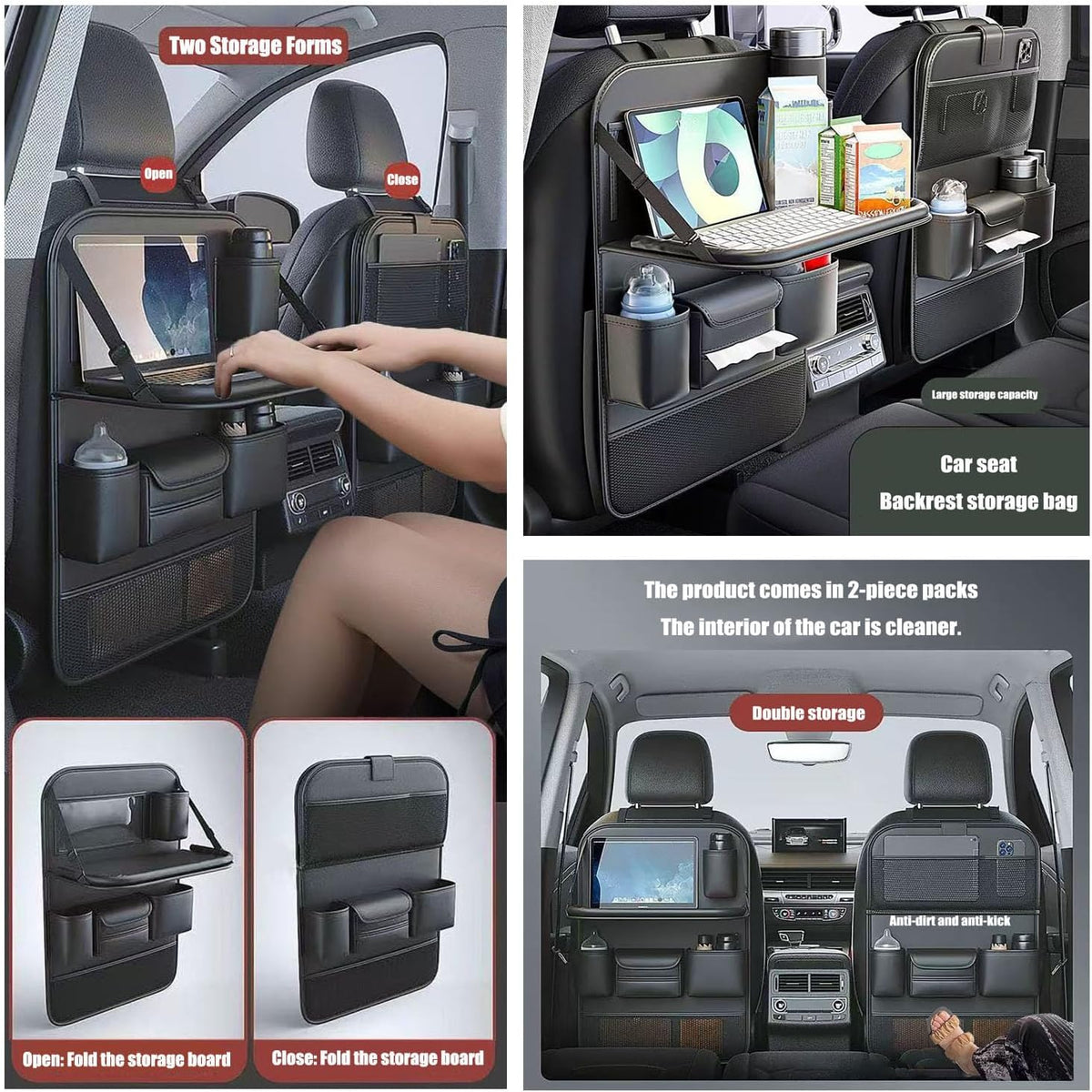 1 Pack - Car Organizer, Back Seat Car Organizer, Back Seat Organizer, Seat Organizer, Car Organizer and Storage Box.(Brown)