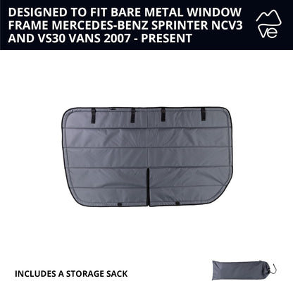 Van Essential Sliding Door Window Cover Mercedes Sprinter (Bare Metal Trim)