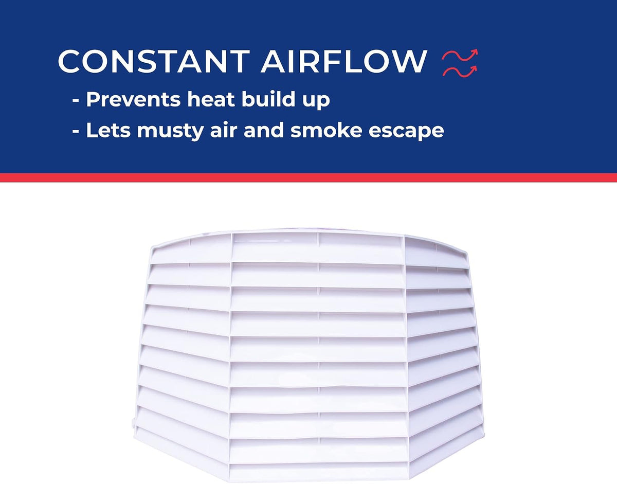 Maxx II 00-933081 RV Roof Vent Cover, White