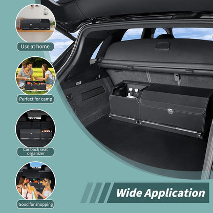 Leather Car Trunk Organizer SUV Trunk Organizer Car Trunk Storage Organizer