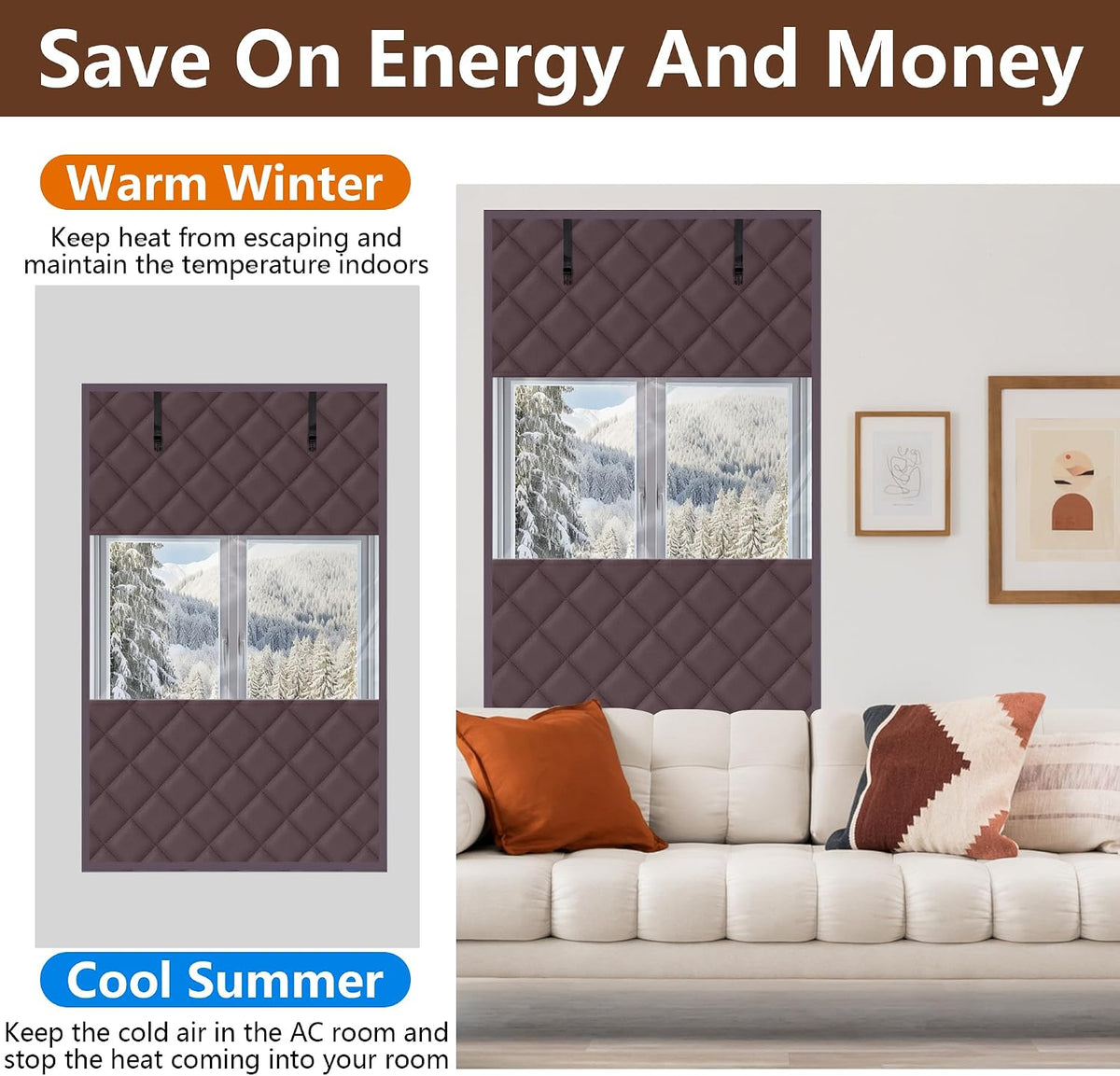 3-Layer Visible Winter Insulated Window Cover, Window Insulation Kit