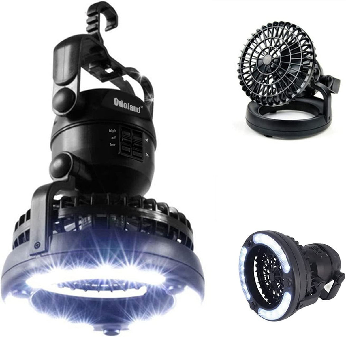 Portable LED Camping Lantern with Ceiling Fan - Hurricane Emergency