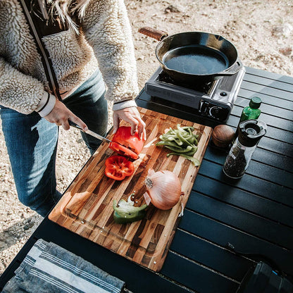 Portable Butane Camping Stove with Case: Automatic Ignition, Precise Heat Control - Camping & Tailgating and Outdoor Cooking