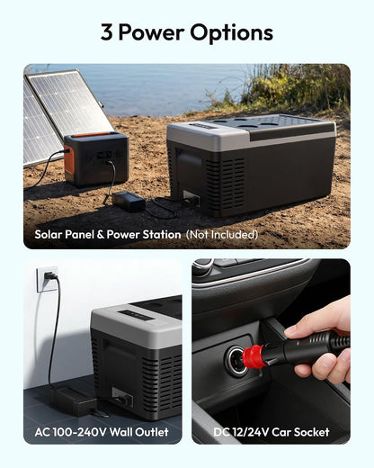 19QT 12 Volt Refrigerator, -4℉~68℉ Electric Cooler for Car