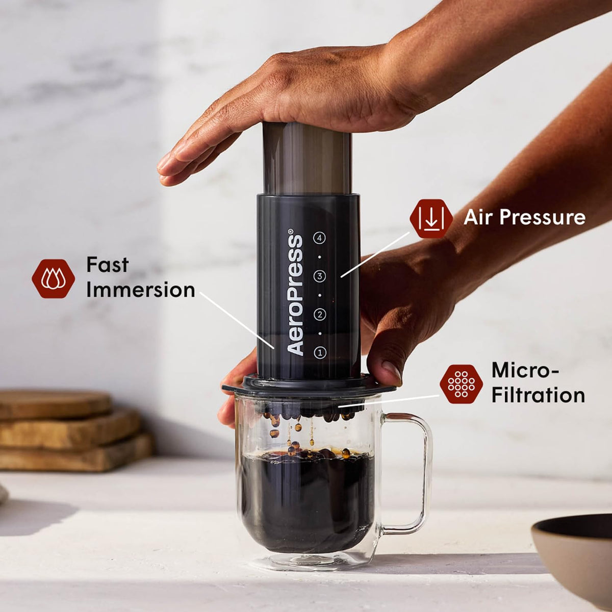 Original Coffee Press, French Press, Pour-Over & Espresso Style