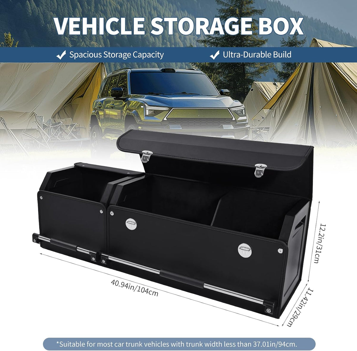 Premium Leather SUV Trunk Organizer and Storage Solution